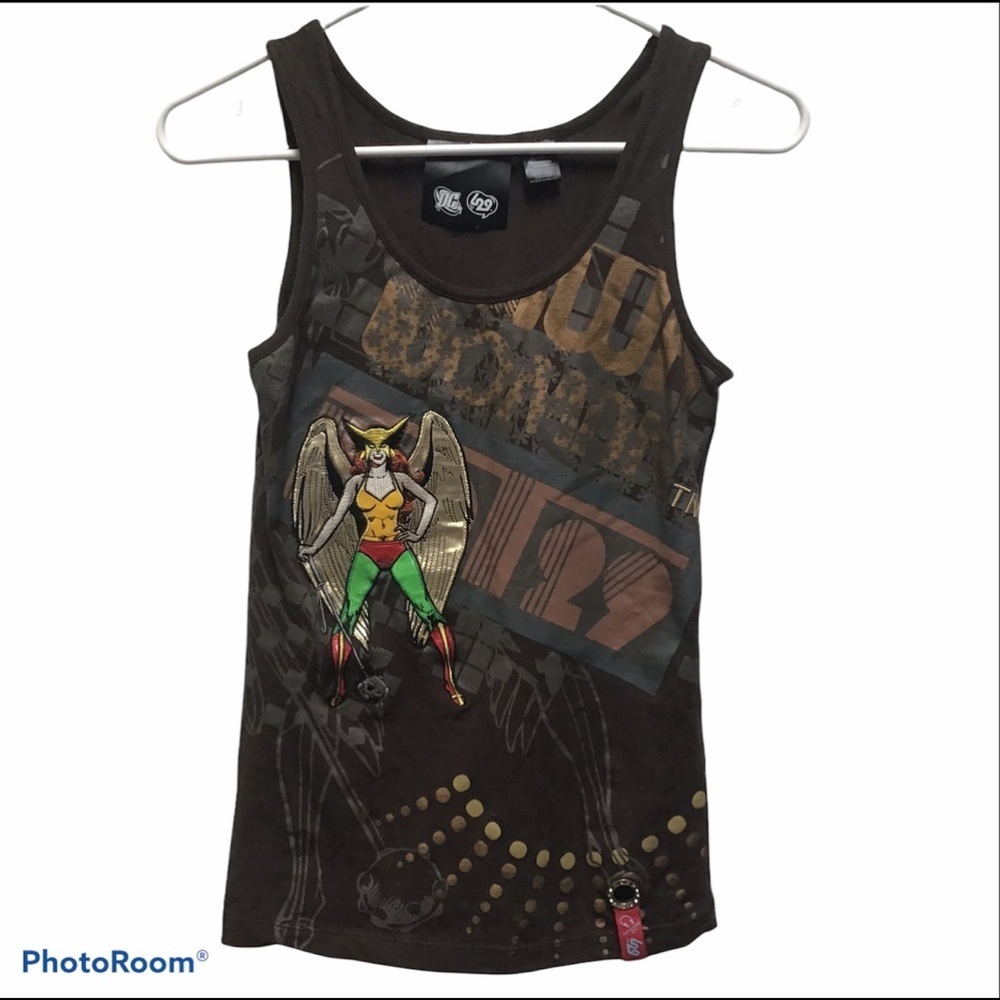Vintage DC Comics TM Hawk woman Superman Legacy Tank Top Size Medium